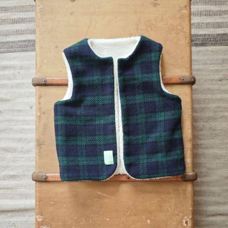 gilet de berger carreaux violet enfant (copie)