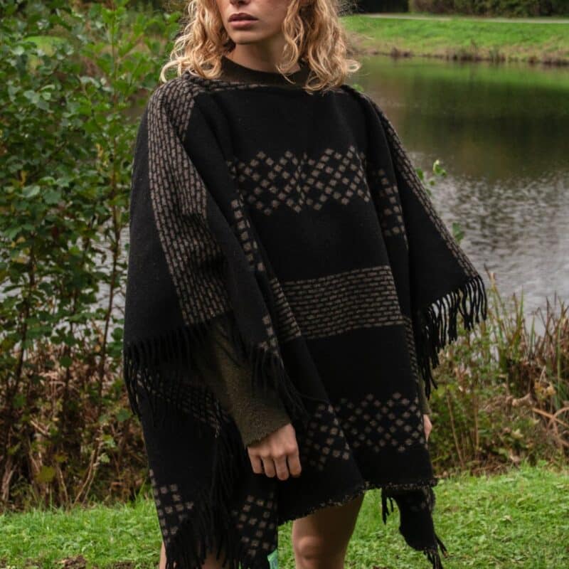 poncho franges vert (copie)